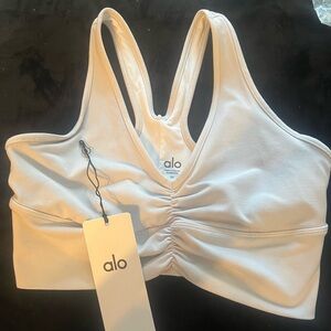 ALO Yoga Women's White Wild Things Sports Bra (Authentic)